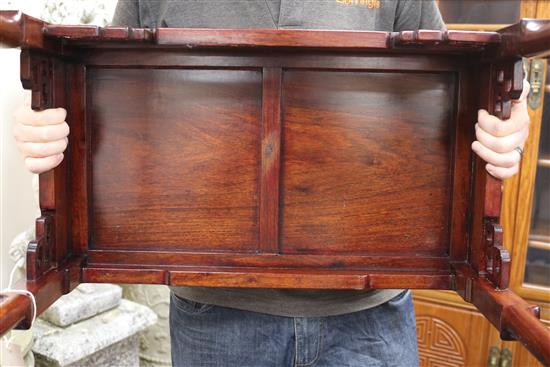 A nest of two Chinese hardwood tables W.61cm